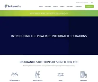 Resourcepro.com(ReThink Insurance Operations) Screenshot