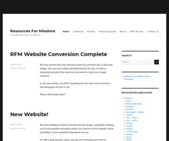 Resourcesformissions.org(Resources For Missions) Screenshot
