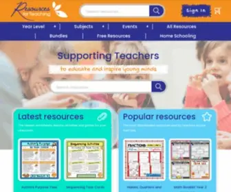 Resourcesforteaching.com.au(Teacher Resources) Screenshot