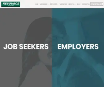 Resourcestaffing.com(RESOURCE Staffing) Screenshot