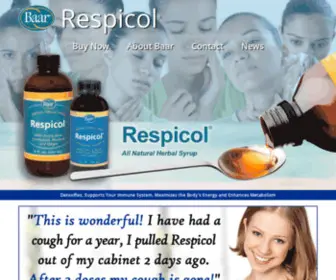 Respicol.com(All Natural Respiratory Support) Screenshot