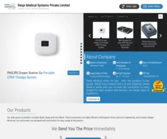Respimedicalsystem.com(Respi Medical Systems Private Limited) Screenshot