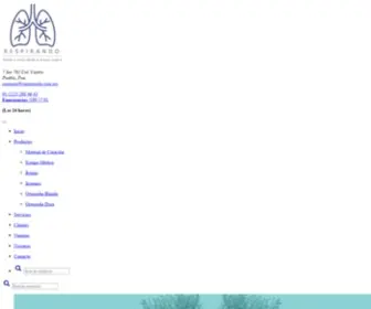 Respirando.com.mx(Equipo médico en Puebla) Screenshot