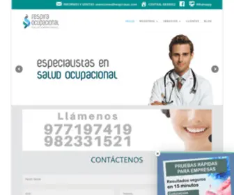 Respirasac.com(Centro de Salud Ocupacional) Screenshot