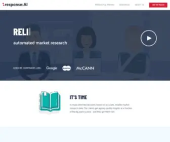 Response-AI.com(Next-generation custom market research) Screenshot