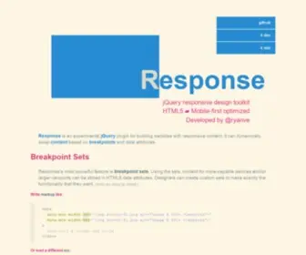 Responsejs.com(Response JS) Screenshot