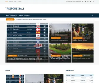 Responsiball.org(Supports the progress of social responsibility at football clubs) Screenshot