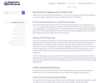 Responsivehtmlemail.com(HTML Email Tutorials) Screenshot