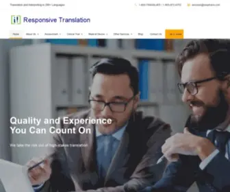 Responsivetranslation.com(Responsive Translation Services) Screenshot