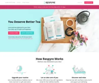 Respyre.com(Wellness Teas) Screenshot