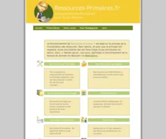 Ressources-Primaires.fr(Ressources-primaires Mutualisation des ressources) Screenshot