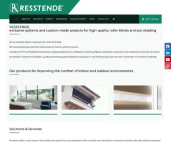 Resstende.com(Roller blinds and sunshades design) Screenshot