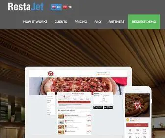 Restajet.com(Get started to organize your business with RestaJet. Our online food ordering system) Screenshot