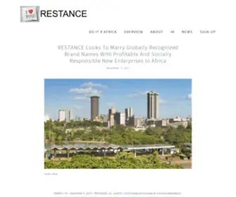 Restanceinc.com(A Public Cannabis (Marijuana) Market Sector Company) Screenshot