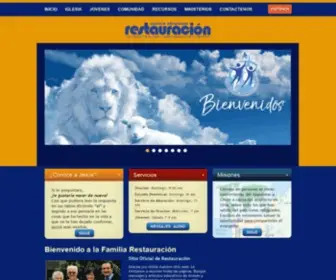 Restauracionhouston.org(IGLESIA CRISTIANA RESTAURACION) Screenshot