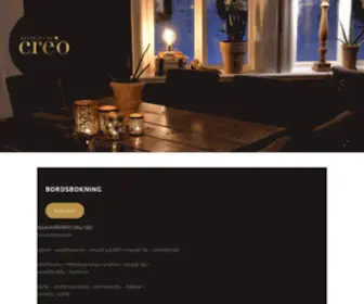 Restaurangcreo.se(Restaurang Creo) Screenshot