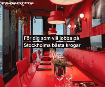 Restaurangrekrytering.se(För dig som vill jobba på Stockholms bästa krogar) Screenshot