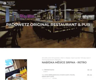 Restaurant-Padowetz.cz(PADOWETZ original Restaurant & Pub) Screenshot