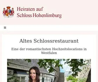 Restaurant-SChloss-Hohenlimburg.de(Romantischste Hochzeitslocation im Ruhrgebiet) Screenshot