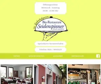 Restaurant-Seidenspinner.de(Frisch und fein) Screenshot