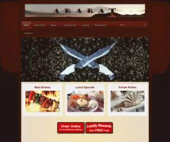 Restaurantararat.com(Restaurant ARARAT) Screenshot