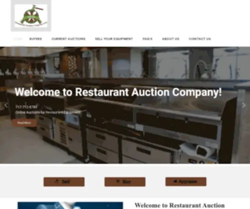 Restaurantauctioncompany.net(Online Auctions for Restaurant Equipment Restaurant Auction Company) Screenshot