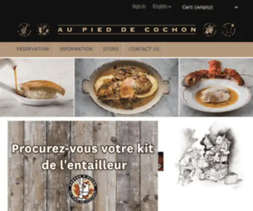 Restaurantaupieddecochon.ca(Au Pied de Cochon) Screenshot