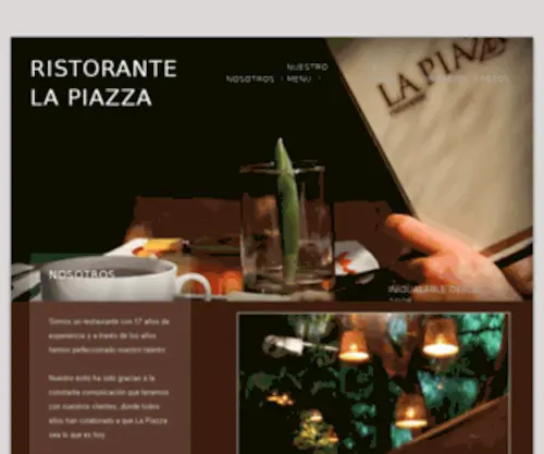 Restaurantelapiazza.com(Nosotros) Screenshot