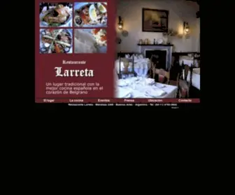 Restaurantelarreta.com.ar(Restaurante Larreta) Screenshot