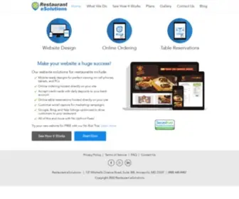 Restaurantesolutions.com(Restaurant Website Design with Online Ordering & Table Reservations Systems) Screenshot