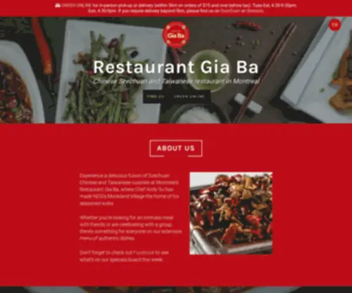 Restaurantgiaba.com(Restaurant Gia Ba) Screenshot