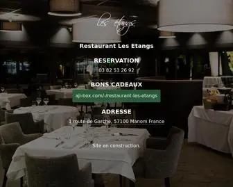 Restaurantlesetangs.fr(Restaurant Les Etangs) Screenshot