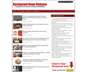 Restaurantnewsrelease.com(Restaurant News Release) Screenshot