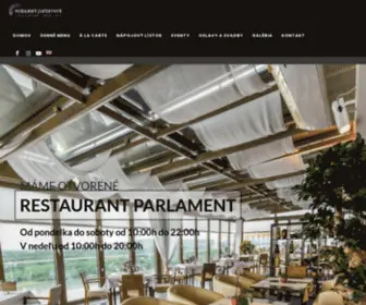 Restaurantparlament.sk(Restaurant Parlament) Screenshot