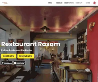 Restaurantrasam.de(Indisches restaurant in Berlin) Screenshot