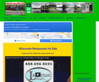 Restaurantswi.com(Wisconsin Restaurants for Sale WI Supper Clubs Diners Cafes Fast Food) Screenshot