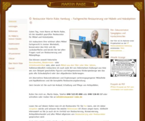 Restaurator-Rabe.de(Restaurator Martin Rabe) Screenshot