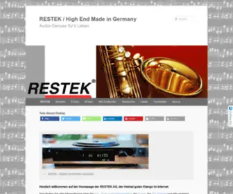 Restek.de(RESTEK Hifi Made in GermanyRESTEK) Screenshot