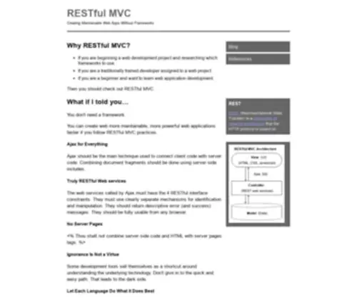 Restfulmvc.com(Restfulmvc) Screenshot