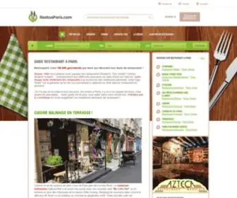 Restoaparis.com(Restaurant à Paris) Screenshot