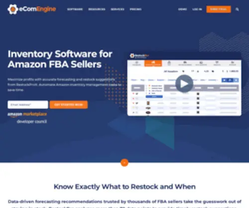 Restockpro.com(Amazon software) Screenshot