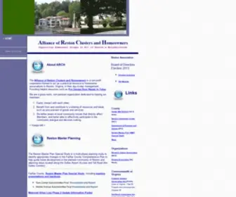 Restonarch.org(Alliance of Reston Clusters and Homeowners (ARCH)) Screenshot