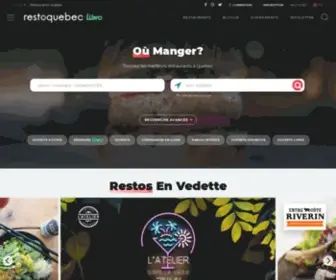 Restoquebec.ca(Restaurants de Quebec) Screenshot