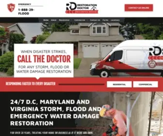 Restorationdoctorva.com(Water Damage Restoration Company Washington DC) Screenshot