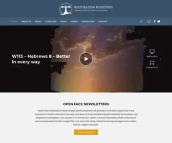 Restorationministry.com(Joomla template for education purpose from JoomlArt) Screenshot