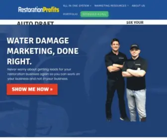 Restorationprofits.com(Water Damage Marketing) Screenshot