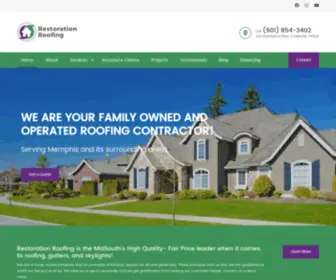 Restorationroofing.com(Memphis Roofing Contractors) Screenshot