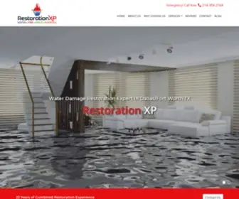 Restorationxp.com(Fire & Water Damage Restoration Company Plano TX) Screenshot