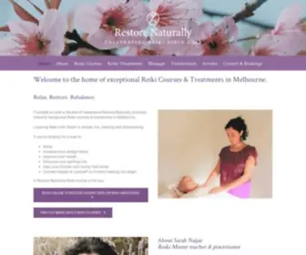 ReStorenaturally.com.au(Reiki Melbourne Courses & Treatments) Screenshot