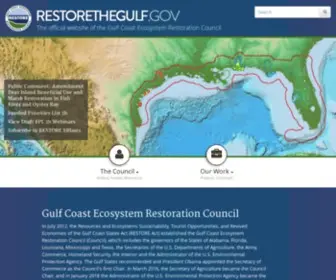 Restorethegulf.gov(Restore The Gulf) Screenshot